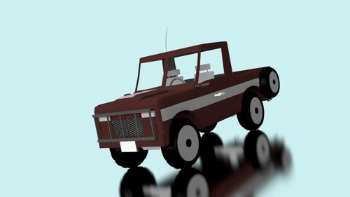 Low-Poly Pickup-truck preview image